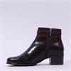 Regarde Le Ciel Ring Buckle Ankle Boot - Brown Leather